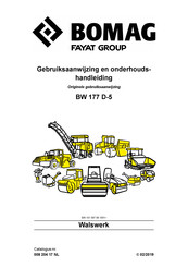 Bomag BW 213 D-5 Gebruiksaanwijzing En Onderhoudshandleiding