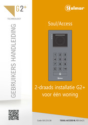 golmar G2+ Soul Access Series Gebruikershandleiding