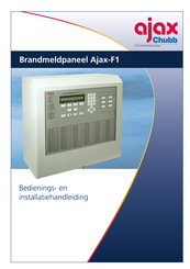 UTC Fire & Security Ajax Chubb Ajax-F1 Bedienings- En Installatiehandleiding