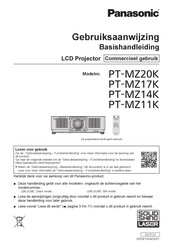 Panasonic PT-MZ14KL Gebruiksaanwijzing