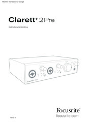 Focusrite Clarett+ 2Pre Gebruikershandleiding