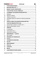 Powerplus POWC1030 Gebruiksaanwijzing