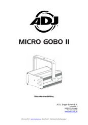 ADJ MICRO GOBO II Gebruikershandleiding