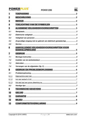 Powerplus POWX1250 Gebruikershandleiding