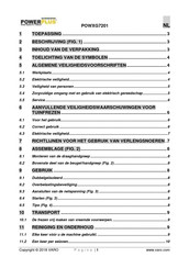 Powerplus POWXG7201 Gebruiksaanwijzing