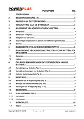 Powerplus POWDP3515 Gebruiksaanwijzing