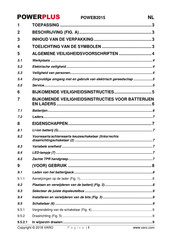 Powerplus POWEB2015 Gebruiksaanwijzing