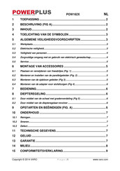 Powerplus POW162X Gebruiksaanwijzing