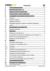 Powerplus POWX04760 Gebruikershandleiding