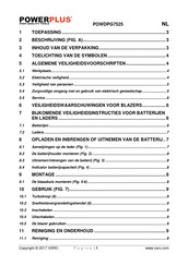 Powerplus POWDPG7525 Gebruiksaanwijzing