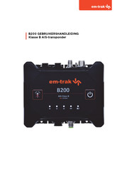 Em-Trak B200 Gebruikershandleiding