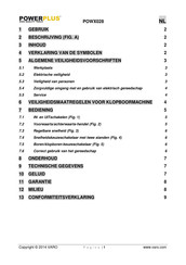 Powerplus POWX028 Gebruiksaanwijzing