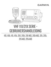 Garmin VHF 110 Gebruikershandleiding