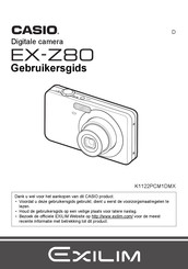 Casio Exilim EX-Z80 Gebruikersgids