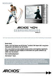 Archos 404 Gebruikersgids