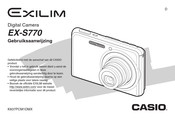 Casio Exilim EX-S770 Gebruiksaanwijzing