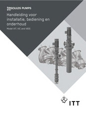 ITT Goulds Pumps VIT Handleiding Voor Installatie, Bediening En Onderhoud