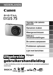 Canon DIGITAL IXUS 75 Gebruikershandleiding