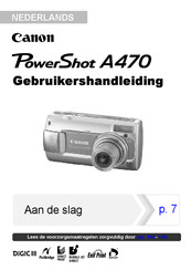 Canon PowerShot A470 Gebruikershandleiding