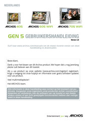 Archos 705 WiFi Gebruikershandleiding