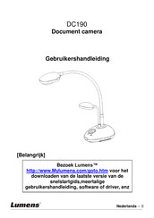 Lumens DC190 Gebruikershandleiding