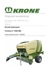 Krone Fortima V 1500 MC Originele Handleiding