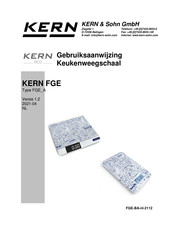 KERN and SOHN FGE Series Gebruiksaanwijzing