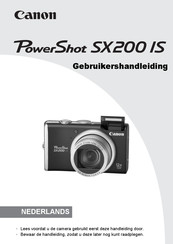 Canon PowerShot SX200 IS Gebruikershandleiding