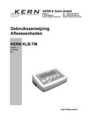 KERN and SOHN KLB-TM Series Gebruiksaanwijzing