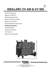 Lincoln Electric IDEALARC CV 505 Gebruiksaanwijzing