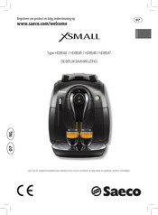 Saeco XSMALL HD8644 Gebruiksaanwijzing