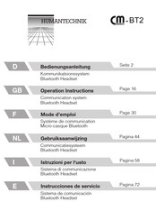 HumanTechnik CM-BT2 Gebruiksaanwijzing