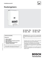 Bosch Thermotechnik W 125 TZ1 Series Lnstallatievoorschrift