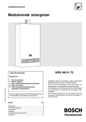 Bosch Thermotechnik WRS 400 K T2 Series Lnstallatievoorschrift