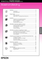 Epson STYLUS PHOTO RX520 Series Basishandleiding