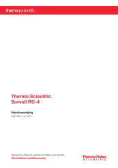 Thermo Fisher Scientific Thermo Scientific Sorvall RC-4 Gebruiksaanwijzing