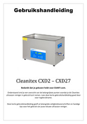 Djaky Cleanitex CXD10 Gebruikershandleiding