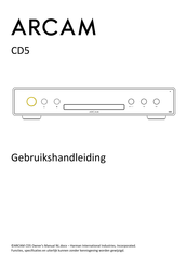 Arcam CD5 Gebruikershandleiding