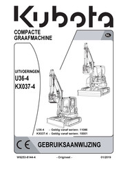 Kubota KX037-4 Gebruiksaanwijzing