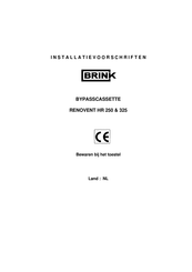 Brink RENOVENT HR 325 Installatievoorschriften