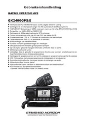 Standard Horizon EXPLORER NMEA2000 GPS Gebruikershandleiding