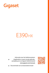 Gigaset E390HX Gebruiksaanwijzing