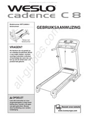 Weslo CADENCE C 8 Gebruiksaanwijzing