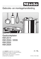 Miele KM 2052 Gebruiks- En Montagehandleiding