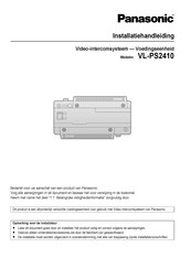 Panasonic VL-PS2410 Installatiehandleiding