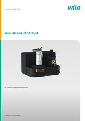 Wilo DrainLift SANI-M Series Inbouw- En Bedieningsvoorschriften