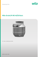 Wilo DrainLift WS 40 Inbouw- En Bedieningsvoorschriften