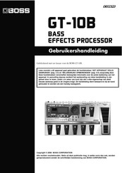 Boss GT-10B Gebruikershandleiding