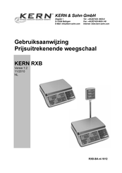 KERN and SOHN RXB 30K10M Gebruiksaanwijzing