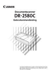 Canon DR-2580C Gebruikershandleiding